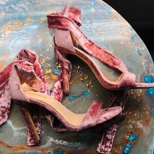 COPY - Liliana rose velvet lace up heels size 8🔥